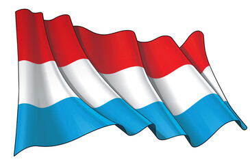 Waving Flag of Luxembourg