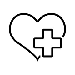 Black line for Health Icon