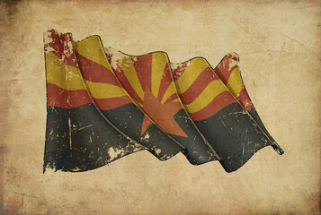 Papyrus Background – Flag of the State of Arizona