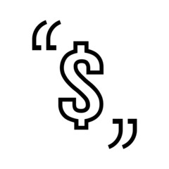 Black line for Price Icon