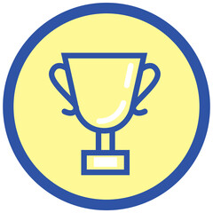 Winner trophy cup linear icon. First place prize, competition champion award. Gold Cup as symbol of victory and success in contest. Winning prize, honorary award isolated on white background