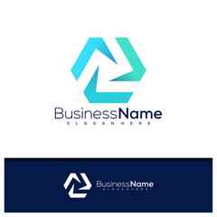 Hexagon logo design vector, Creative Hexagon logo concepts template illustration.