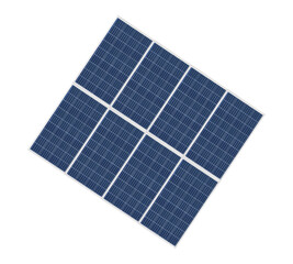 Photovoltaic solar cell panels isolated on white background. Environmental theme. Green energy...