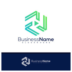 Hexagon logo design vector, Creative Hexagon logo concepts template illustration.