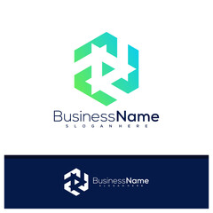 Hexagon logo design vector, Creative Hexagon logo concepts template illustration.