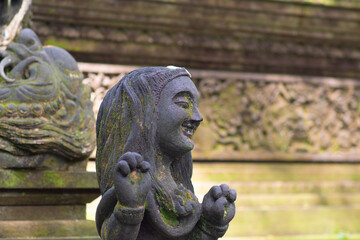 Fototapeta na wymiar Bali, Indonesia, 2019. Hinduism statue in park