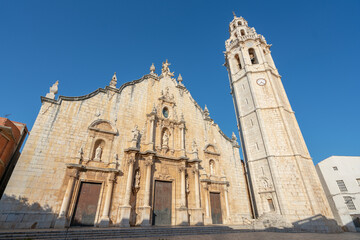 Parish Church of San Juan Bautista (John the Baptist) front facade, Alcala de Chivert, Valencian...