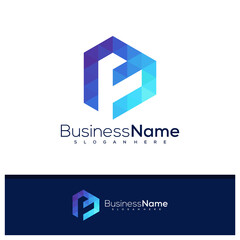 Letter F D logo design vector, Creative F D logo concepts template illustration.