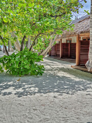 Beautiful bungalow, tourist village in the Maldives
