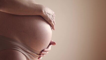 pregnant woman. health pregnancy motherhood procreation concept. close-up belly of a pregnant...