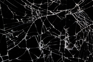 old dirty glass with a lot of cracks