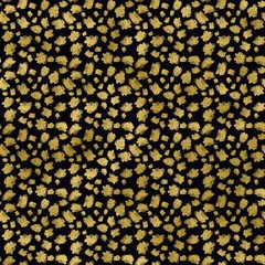 Golden digital brush strokes, seamless repeat pattern. Gold texture on black background. Backdrop to use for invitation, greeting cards, montage, overlay, scrapbooking, banners, wrapping paper.