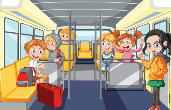 in the bus clipart