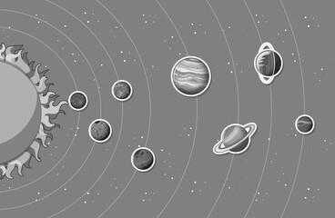 Solar system with planets © blueringmedia