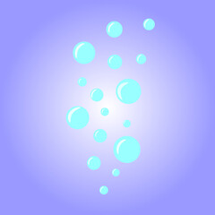 Bubbles on a blue background