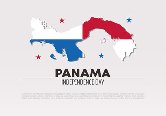 Panama independence day background with flag for national celebration on June 23.