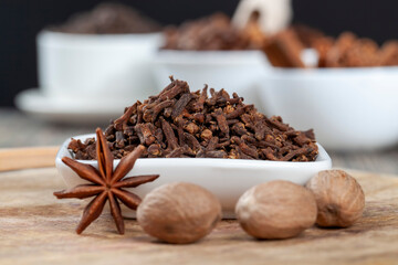 spices nutmeg used in the preparation of meat products