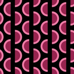 Geometric seamless half circle pattern for fabrics and packaging and gifts and cards and linens and kids