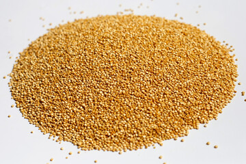 Organic Quinoa on white background