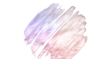 Abstract hand painted blue and pink stains on white background for your design