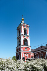 Orthodox Church tower with flowers