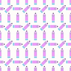 School pencil seamless kids pattern for textiles and packaging and gifts and linens and wrapping paper and hobbies