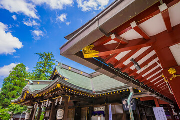 Fototapeta premium 神社 門 神社仏閣 拝殿 大國魂神社 随神門 寺社仏閣