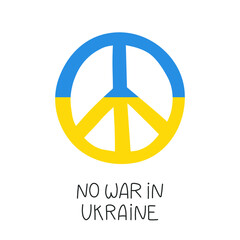 Stop War in Ukraine concept vector illustration. Stand with Ukraine. No war. Vector illustration.