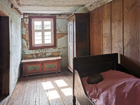 Alte Schlafstube in einem Bauernhaus