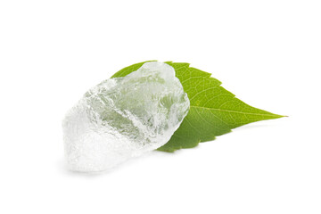 Piece of alum on white background