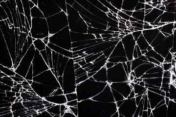 Obraz premium old dirty glass with a lot of cracks