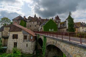 view of the picturesque historic village of Carennac in the Dordogne Valley