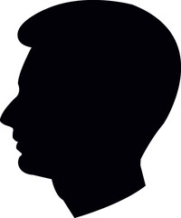 male face side view silhouette