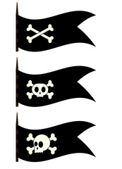 Roger symbol. Pirate scull icon. Vector illustration.