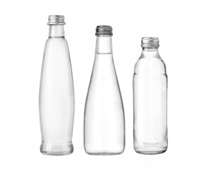 water glass bottle isolated