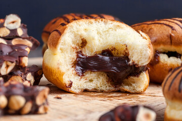 Berlin donuts with chocolate filling