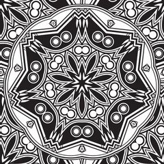 Seamless repeating oriental pattern. Mandala illustration.