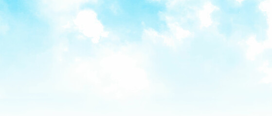 Light pale blue gradient sky background, blurred delicate clouds. Toned photo - obrazy, fototapety, plakaty