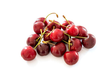 group of cherry isolated on a white background