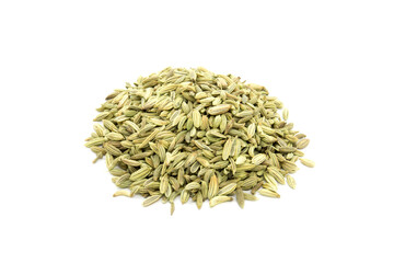 Fennel Seeds isolated on whit background