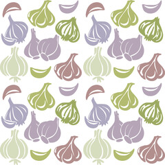 seamless pattern with vegetables