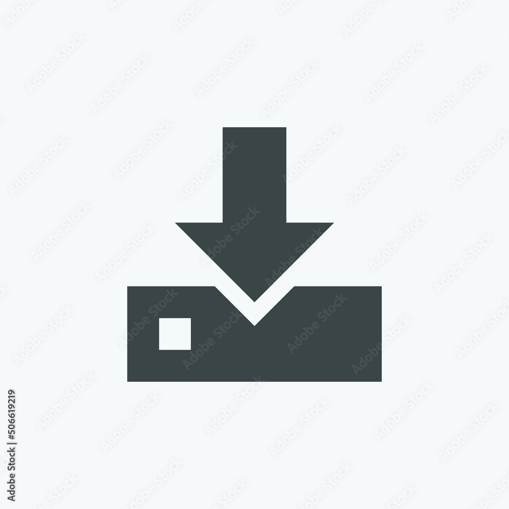 Poster download document icon vector. isolated business icon vector design. designed for web and app design