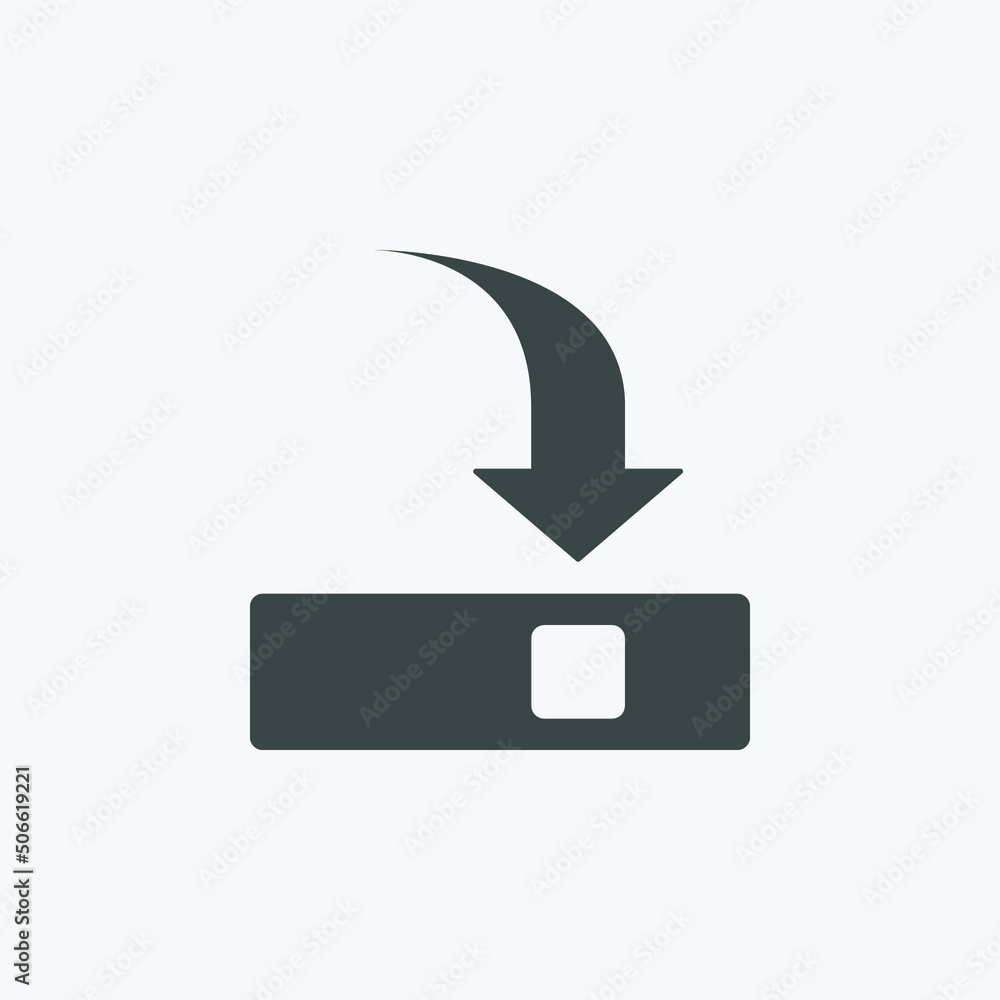 Poster download document icon vector. isolated business icon vector design. designed for web and app design