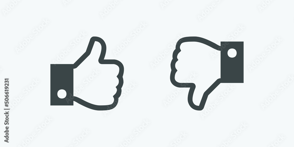 Poster like and unlike icon vector. isolated reaction icon vector design. designed for web and app design i