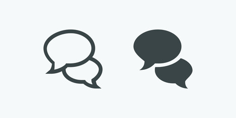 Comments icon vector. Isolated bubble icon vector design. Designed for web and app design interfaces.