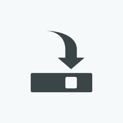Fototapeta na wymiar Download document icon vector. Isolated business icon vector design. Designed for web and app design interfaces.