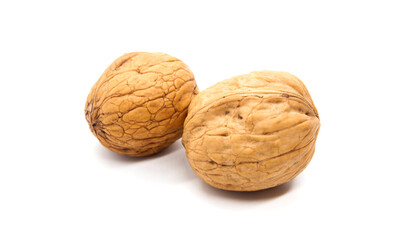  Walnuts on white background