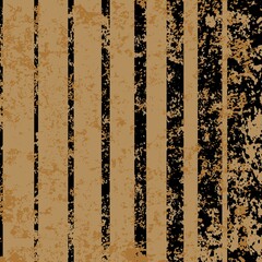 Abstract striped textured brown and black grunge background. Vintage vector background.