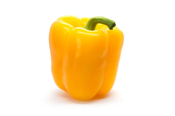 Yellow Bell Pepper isolated on white