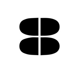 bb letter vector, BB Letter Logo Design   oval shape